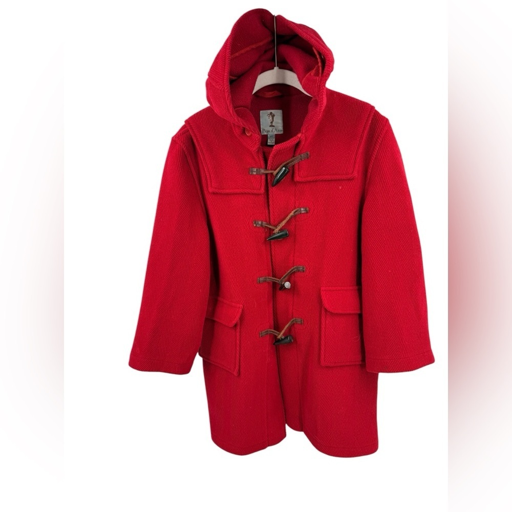 Papo d’Anjo Girls Size 10 Red Wool Coat Fully Lined Little Red Riding Hood